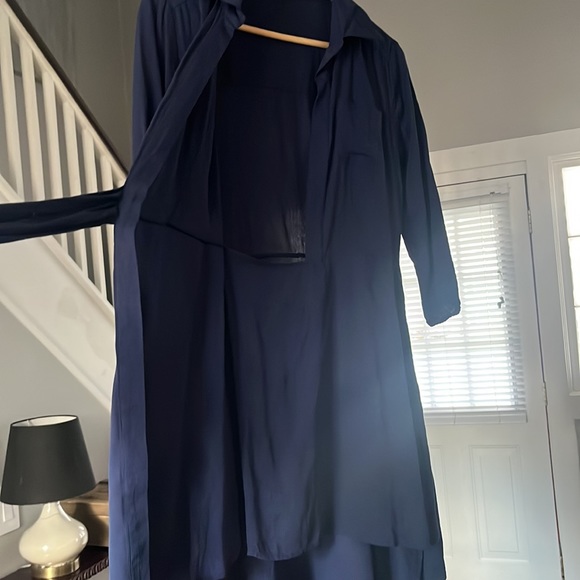 Navy shirt dress sz 4P - Picture 6 of 9